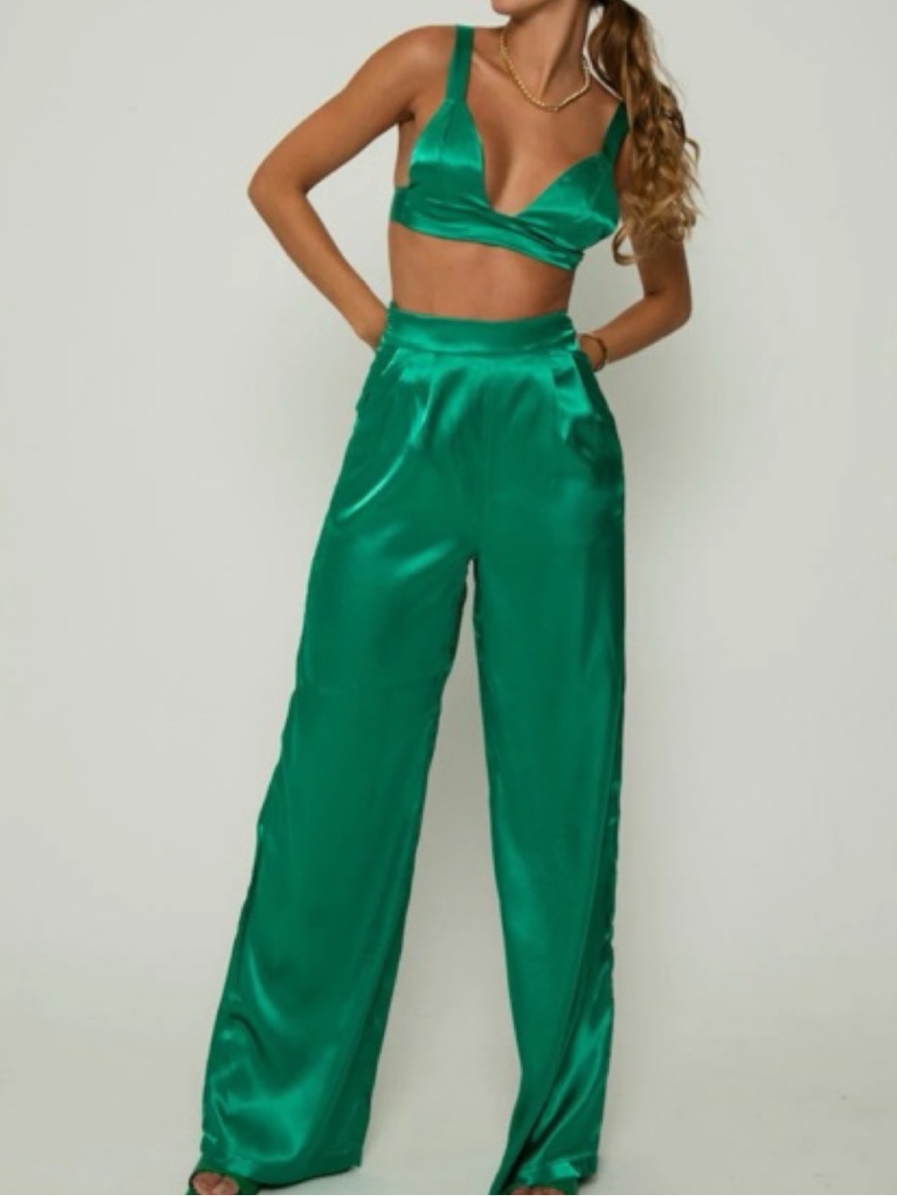 Emerald Green Two Piece Set